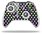 WraptorSkinz Decal Skin Wrap Set works with 2016 and newer XBOX One S / X Controller Pastel Hearts on Black (CONTROLLER NOT INCLUDED)