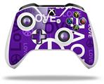 WraptorSkinz Decal Skin Wrap Set works with 2016 and newer XBOX One S / X Controller Love and Peace Purple (CONTROLLER NOT INCLUDED)