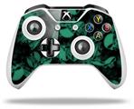 WraptorSkinz Decal Skin Wrap Set works with 2016 and newer XBOX One S / X Controller Skulls Confetti Seafoam Green (CONTROLLER NOT INCLUDED)