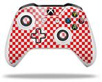 WraptorSkinz Decal Skin Wrap Set works with 2016 and newer XBOX One S / X Controller Checkered Canvas Red and White (CONTROLLER NOT INCLUDED)