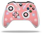 WraptorSkinz Decal Skin Wrap Set works with 2016 and newer XBOX One S / X Controller Pastel Flowers on Pink (CONTROLLER NOT INCLUDED)