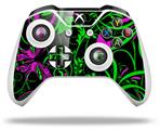 WraptorSkinz Decal Skin Wrap Set works with 2016 and newer XBOX One S / X Controller Twisted Garden Green and Hot Pink (CONTROLLER NOT INCLUDED)