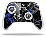 WraptorSkinz Decal Skin Wrap Set works with 2016 and newer XBOX One S / X Controller Twisted Garden Gray and Blue (CONTROLLER NOT INCLUDED)
