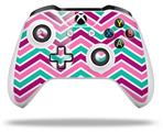 WraptorSkinz Decal Skin Wrap Set works with 2016 and newer XBOX One S / X Controller Zig Zag Teal Pink Purple (CONTROLLER NOT INCLUDED)