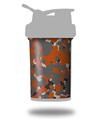 Skin Decal Wrap works with Blender Bottle ProStak 22oz WraptorCamo Old School Camouflage Camo Orange Burnt (BOTTLE NOT INCLUDED)