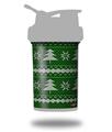 Skin Decal Wrap works with Blender Bottle ProStak 22oz Ugly Holiday Christmas Sweater - Christmas Trees Green 01 (BOTTLE NOT INCLUDED)