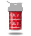 Skin Decal Wrap works with Blender Bottle ProStak 22oz Ugly Holiday Christmas Sweater - Christmas Trees Red 01 (BOTTLE NOT INCLUDED)