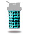 Skin Decal Wrap works with Blender Bottle ProStak 22oz Houndstooth Neon Teal on Black (BOTTLE NOT INCLUDED)