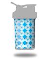 Skin Decal Wrap works with Blender Bottle ProStak 22oz Boxed Neon Blue (BOTTLE NOT INCLUDED)