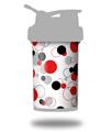 Skin Decal Wrap works with Blender Bottle ProStak 22oz Lots of Dots Red on White (BOTTLE NOT INCLUDED)