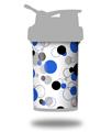 Skin Decal Wrap works with Blender Bottle ProStak 22oz Lots of Dots Blue on White (BOTTLE NOT INCLUDED)