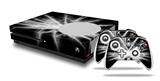 WraptorSkinz Decal Skin Wrap Set works with 2016 and newer XBOX One S Console and 2 Controllers Lightning White