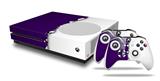 WraptorSkinz Decal Skin Wrap Set works with 2016 and newer XBOX One S Console and 2 Controllers Ripped Colors Purple White