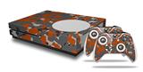 WraptorSkinz Decal Skin Wrap Set works with 2016 and newer XBOX One S Console and 2 Controllers WraptorCamo Old School Camouflage Camo Orange Burnt