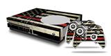 WraptorSkinz Decal Skin Wrap Set works with 2016 and newer XBOX One S Console and 2 Controllers Painted Faded and Cracked Red Line USA American Flag