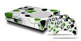 WraptorSkinz Decal Skin Wrap Set works with 2016 and newer XBOX One S Console and 2 Controllers Lots of Dots Green on White
