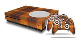 WraptorSkinz Decal Skin Wrap Set works with 2016 and newer XBOX One S Console and 2 Controllers Plaid Pumpkin Orange