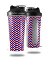Skin Decal Wrap works with Blender Bottle 28oz Zig Zag Red White and Blue (BOTTLE NOT INCLUDED)