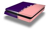 Vinyl Decal Skin Wrap compatible with Sony PlayStation 4 Slim Console Ripped Colors Purple Pink (PS4 NOT INCLUDED)