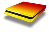 Vinyl Decal Skin Wrap compatible with Sony PlayStation 4 Slim Console Smooth Fades Yellow Red (PS4 NOT INCLUDED)