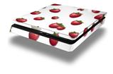 Vinyl Decal Skin Wrap compatible with Sony PlayStation 4 Slim Console Strawberries on White (PS4 NOT INCLUDED)