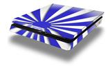 Vinyl Decal Skin Wrap compatible with Sony PlayStation 4 Slim Console Rising Sun Japanese Flag Blue (PS4 NOT INCLUDED)