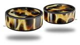 Skin Wrap Decal Set 2 Pack for Amazon Echo Dot 2 - Fractal Fur Leopard (2nd Generation ONLY - Echo NOT INCLUDED)