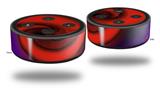 Skin Wrap Decal Set 2 Pack for Amazon Echo Dot 2 - Alecias Swirl 01 Red (2nd Generation ONLY - Echo NOT INCLUDED)