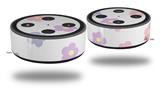 Skin Wrap Decal Set 2 Pack for Amazon Echo Dot 2 - Pastel Flowers (2nd Generation ONLY - Echo NOT INCLUDED)