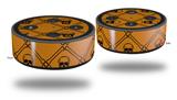 Skin Wrap Decal Set 2 Pack for Amazon Echo Dot 2 - Halloween Skull and Bones (2nd Generation ONLY - Echo NOT INCLUDED)