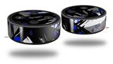 Skin Wrap Decal Set 2 Pack for Amazon Echo Dot 2 - Abstract 02 Blue (2nd Generation ONLY - Echo NOT INCLUDED)