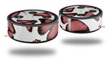Skin Wrap Decal Set 2 Pack for Amazon Echo Dot 2 - Butterflies Pink (2nd Generation ONLY - Echo NOT INCLUDED)