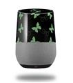 Decal Style Skin Wrap for Google Home Original - Pastel Butterflies Green on Black (GOOGLE HOME NOT INCLUDED)