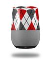 Decal Style Skin Wrap for Google Home Original - Argyle Red and Gray (GOOGLE HOME NOT INCLUDED)