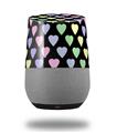 Decal Style Skin Wrap for Google Home Original - Pastel Hearts on Black (GOOGLE HOME NOT INCLUDED)