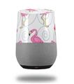Decal Style Skin Wrap for Google Home Original - Flamingos on White (GOOGLE HOME NOT INCLUDED)