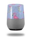 Decal Style Skin Wrap for Google Home Original - Flamingos on Blue (GOOGLE HOME NOT INCLUDED)