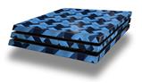 Vinyl Decal Skin Wrap compatible with Sony PlayStation 4 Pro Console Retro Houndstooth Blue (PS4 NOT INCLUDED)