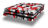 Vinyl Decal Skin Wrap compatible with Sony PlayStation 4 Pro Console Sexy Girl Silhouette Camo Red (PS4 NOT INCLUDED)