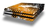 Vinyl Decal Skin Wrap compatible with Sony PlayStation 4 Pro Console Halftone Splatter White Orange (PS4 NOT INCLUDED)