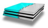 Vinyl Decal Skin Wrap compatible with Sony PlayStation 4 Pro Console Ripped Colors Neon Teal Gray (PS4 NOT INCLUDED)