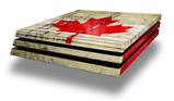 Vinyl Decal Skin Wrap compatible with Sony PlayStation 4 Pro Console Painted Faded and Cracked Canadian Canada Flag (PS4 NOT INCLUDED)