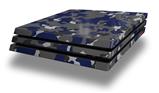 Vinyl Decal Skin Wrap compatible with Sony PlayStation 4 Pro Console WraptorCamo Old School Camouflage Camo Blue Navy (PS4 NOT INCLUDED)