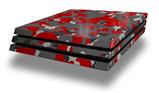 Vinyl Decal Skin Wrap compatible with Sony PlayStation 4 Pro Console WraptorCamo Old School Camouflage Camo Red (PS4 NOT INCLUDED)