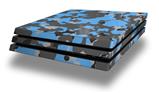 Vinyl Decal Skin Wrap compatible with Sony PlayStation 4 Pro Console WraptorCamo Old School Camouflage Camo Blue Medium (PS4 NOT INCLUDED)