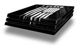 Vinyl Decal Skin Wrap compatible with Sony PlayStation 4 Pro Console Brushed USA American Flag I Stand (PS4 NOT INCLUDED)