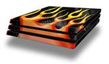 Vinyl Decal Skin Wrap compatible with Sony PlayStation 4 Pro Console Metal Flames (PS4 NOT INCLUDED)