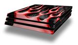 Vinyl Decal Skin Wrap compatible with Sony PlayStation 4 Pro Console Metal Flames Red (PS4 NOT INCLUDED)