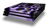 Vinyl Decal Skin Wrap compatible with Sony PlayStation 4 Pro Console Metal Flames Purple (PS4 NOT INCLUDED)