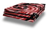 Vinyl Decal Skin Wrap compatible with Sony PlayStation 4 Pro Console Alecias Swirl 02 Red (PS4 NOT INCLUDED)